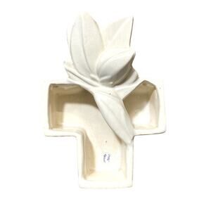 Vintage 1941 Nelson McCoy Pottery Cross Planting Dish